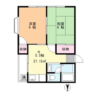 林ハイツ【2階】の間取り