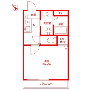 アンプルール フェール 上永谷【2階】の間取り