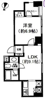 菱和パレス池袋駅前【8階】の間取り