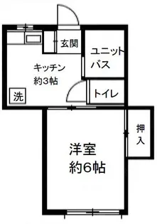 二村ハイツ【3階】の間取り