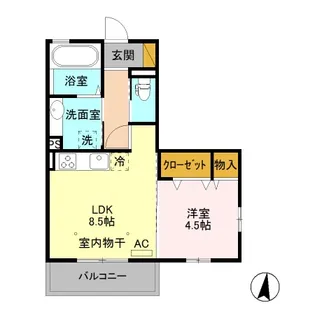 カサブランカ【2階】の間取り