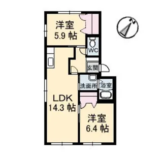 メゾン桜【1階】の間取り