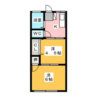 シティハイムシオン【1階】の間取り