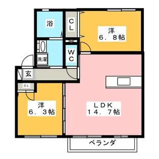 シャローム栄【2階】の間取り