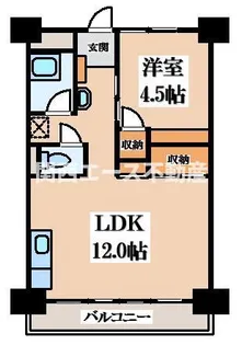 ビレッジハウス南清水タワー【10階】の間取り