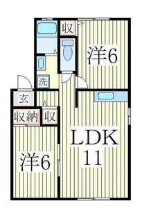 ファミーユ豊四季D【1階】の間取り