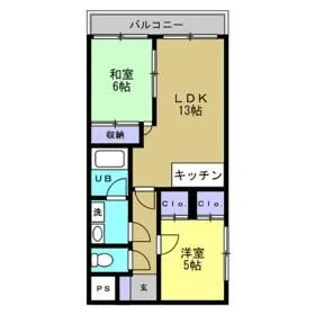 スカイハイツ【4階】の間取り
