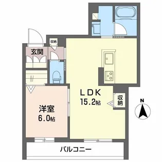 ユイロ中津【3階】の間取り