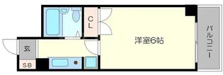 グランコート江坂【5階】の間取り