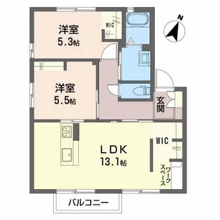 グリーンヒルズ【1階】の間取り