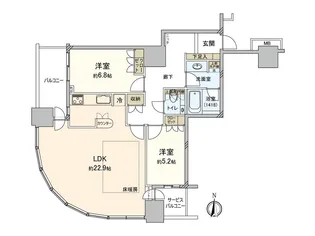 ザ・梅田タワー【3階】の間取り