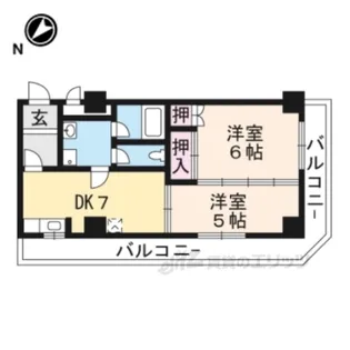 ジュネス堅田【2階】の間取り