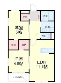 ヴェルデkitatera【4階】の間取り