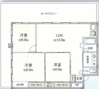 ロータスルート高島平【5階】の間取り