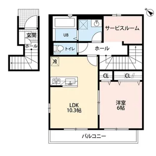 アムールM【2階】の間取り