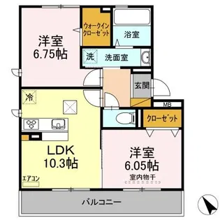 イグレット 2番館【1階】の間取り