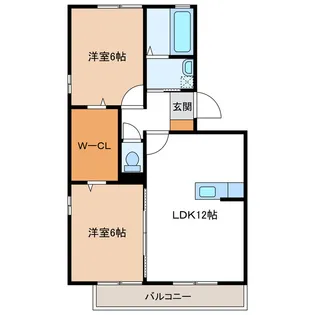 サントガスパーレA【2階】の間取り