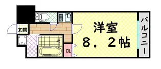 SWISS難波西【10階】の間取り
