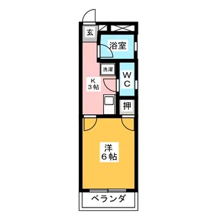 岩田マンション【3階】の間取り