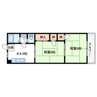 コーポベル【2階】の間取り