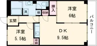 第2洛西ハイツ【5階】の間取り