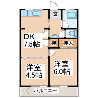 ユウセイアパート【1階】の間取り