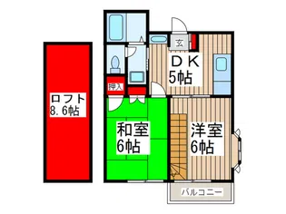 ロ-ズハイツ【2階】の間取り