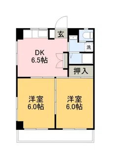 コーポ浜田【4階】の間取り