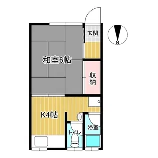 河辺アパート【1階】の間取り