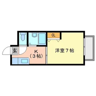 岡山県津山市高野本郷【マンション】の間取り