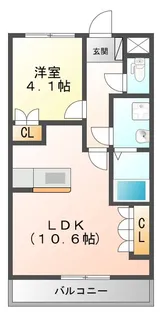ヴァンパインコート A【2階】の間取り