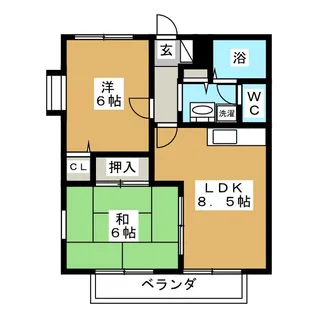 ハイツマーレA【2階】の間取り