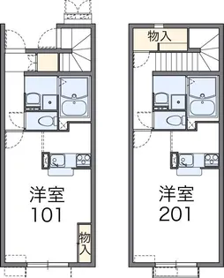 レオネクストエストロワールドゥ【1階】の間取り