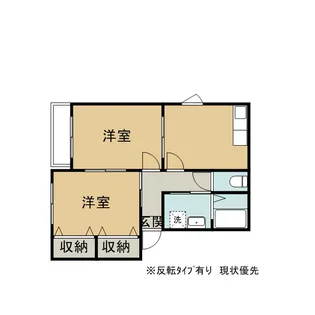 スクエアD【2階】の間取り