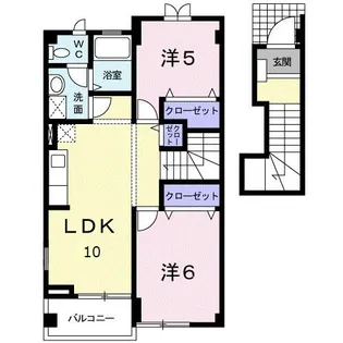 グリュック笹山 参番館【2階】の間取り