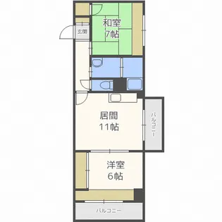 共済ハウス【4階】の間取り