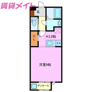 GRACE東方【1階】の間取り