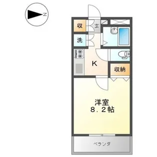 岡山県倉敷市三田【アパート】の間取り