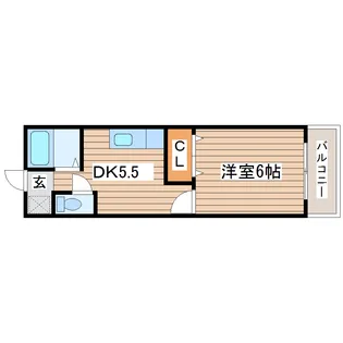 コーポ田専【1階】の間取り