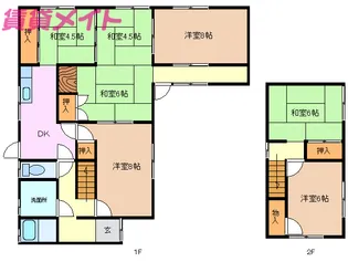 三重県四日市市あかつき台4【一戸建】の間取り