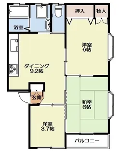 玉川町東ハイツ(小名浜玉川町)【1階】の間取り