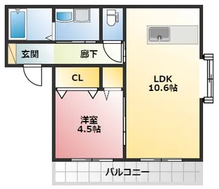 カーサ木村【1階】の間取り