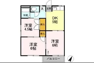 スカイハイツ【2階】の間取り