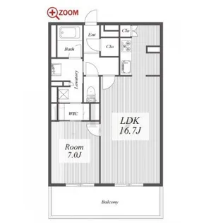 ロイヤルパークスERささしま【16階】の間取り