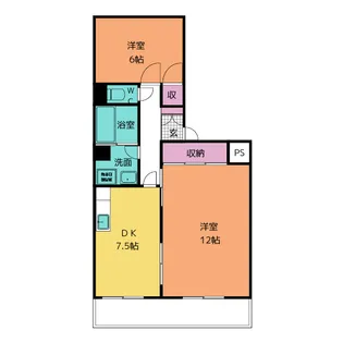 メゾン兜山【1階】の間取り