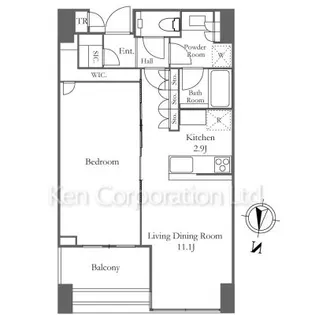 白金ザ・スカイ【35階】の間取り