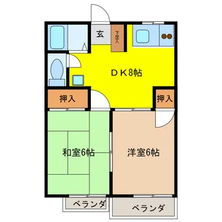 グリーンハイツ池田【2階】の間取り