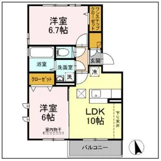 ブランシェコートIII NORTH【1階】の間取り