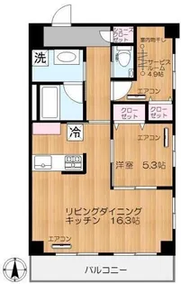 モンテヴェルデ神楽坂弐番館【3階】の間取り