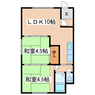 グリーンハイツ(城山)【1階】の間取り